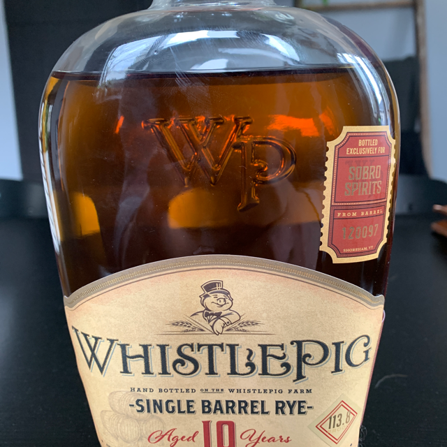 Whistlepig 10 Year Single Barrel Rye (SoBro Spirits)
