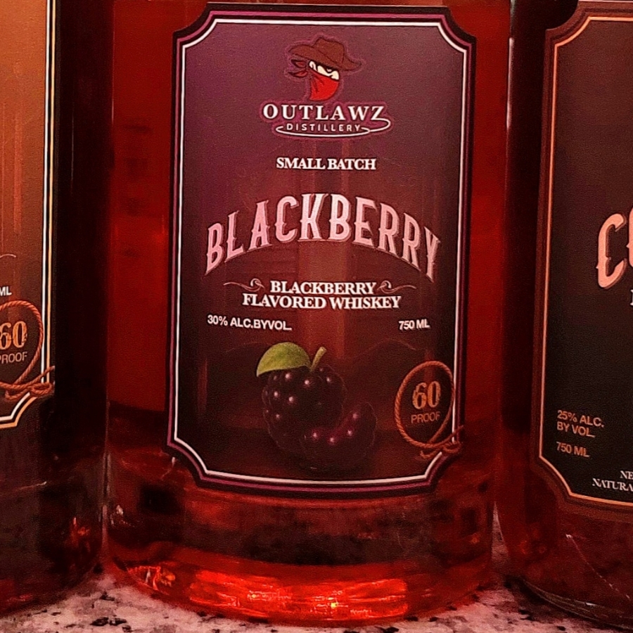 Outlawz Distillery Small Batch Blackberry Whiskey