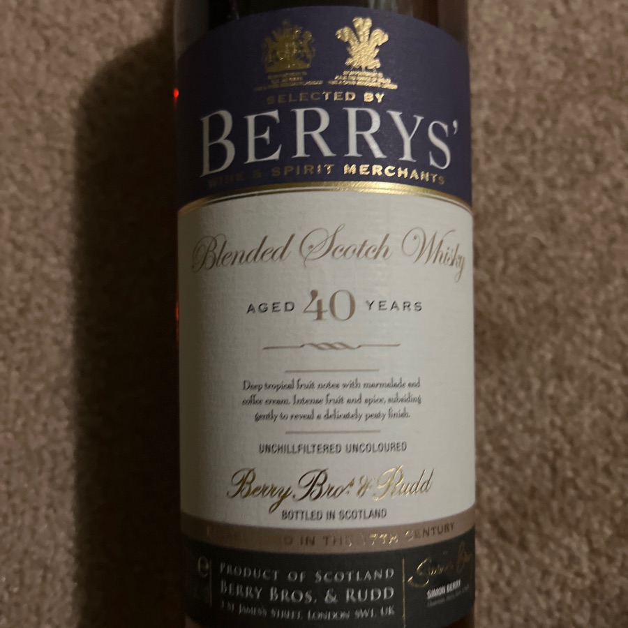 Blended Scotch Whisky 40 Year (Berry Bros. & Rudd)