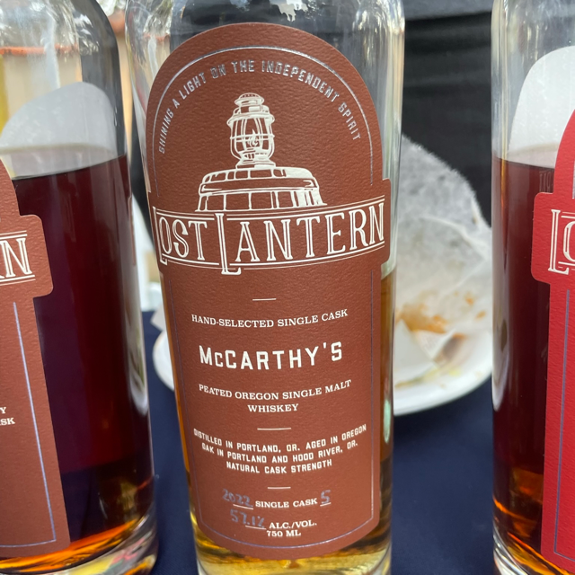 McCarthy's Peated Oregon Single Malt 2022 Single Cask #5 (Lost Lantern)