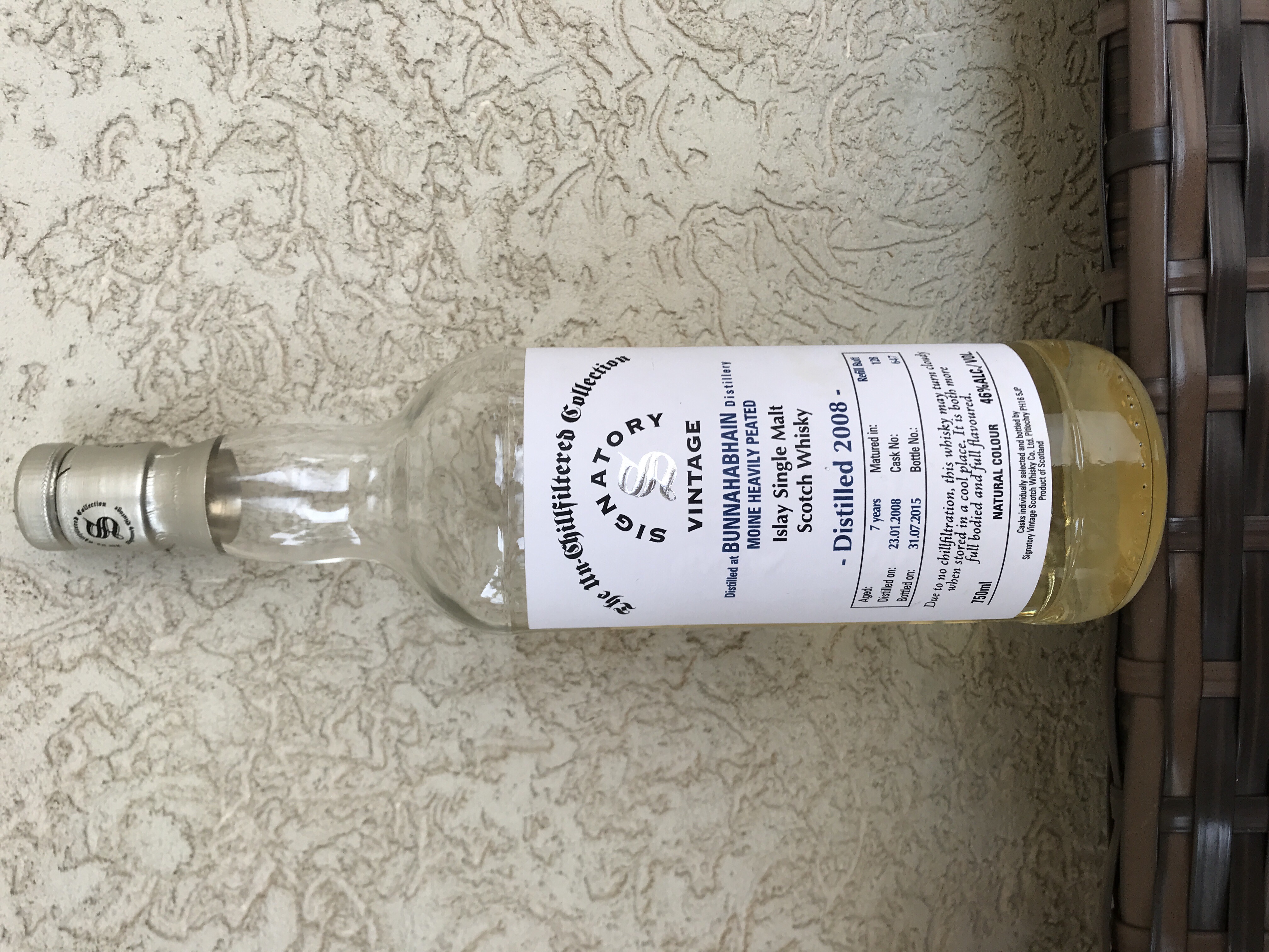 Bunnahabhain Moine Heavily Peated 2008 7 Year Un-Chillfiltered Collection (Signatory)