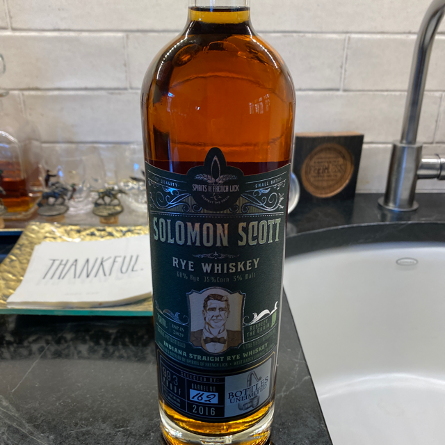 Solomon Scott Rye Whiskey