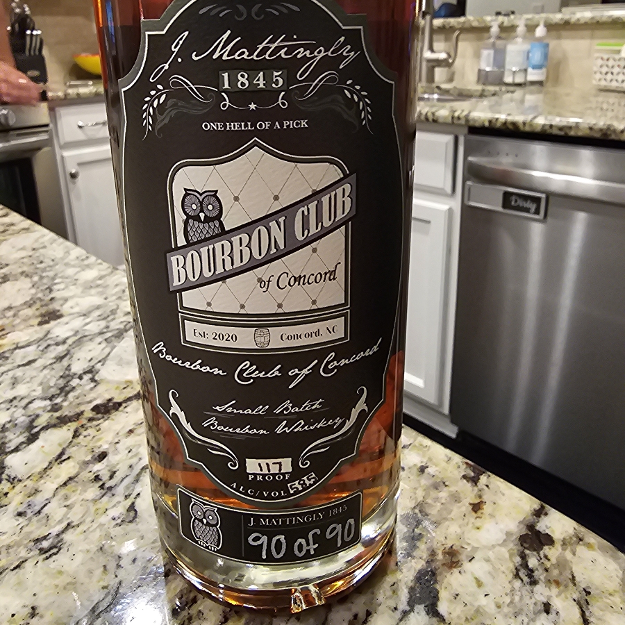 J Mattingly 1845 Bourbon Club of Concord Small Batch
