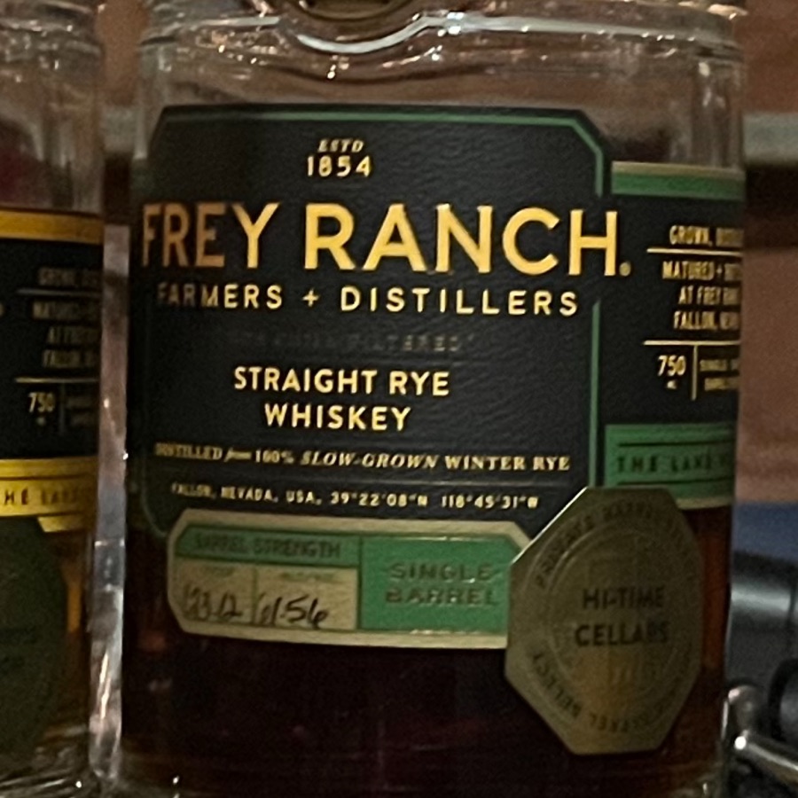 Frey Ranch Straight Rye Single Barrel (Hi-Time Cellars)