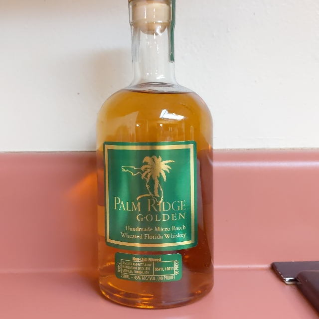 Palm Ridge Golden Handmade Micro Batch Wheated Florida Whiskey