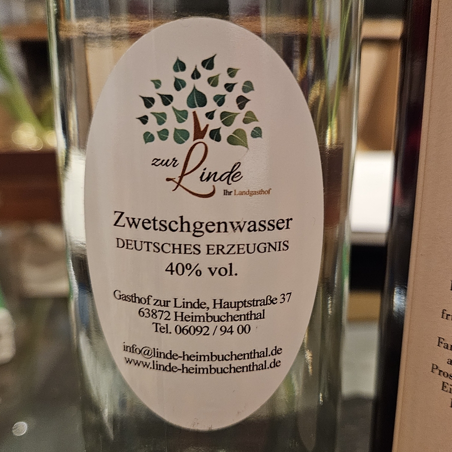 Zur Linde Zwetschgenwasser