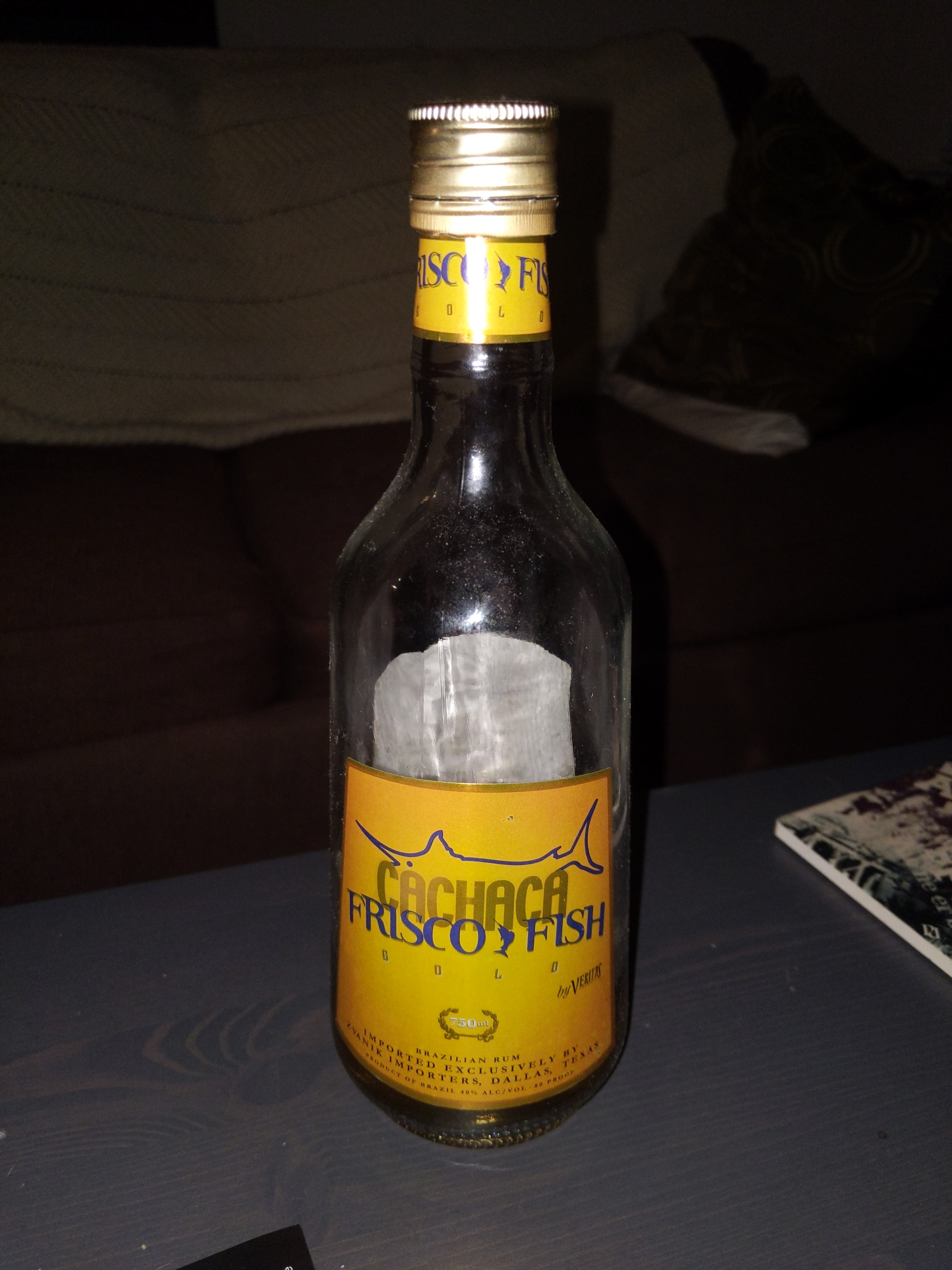 Cachaca Frisco fish gold