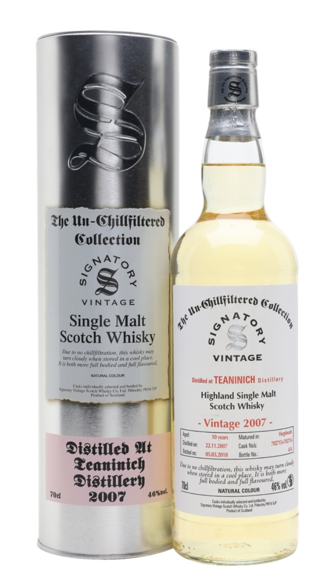 Teaninich 2007 10 Year Un-Chillfiltered Collection (Signatory)