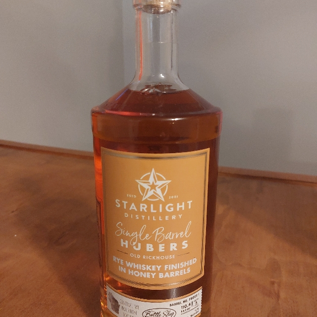 Starlight Single Barrel Huber's Old Rickhouse Rye Finished in Honey Barrels (CWBS)