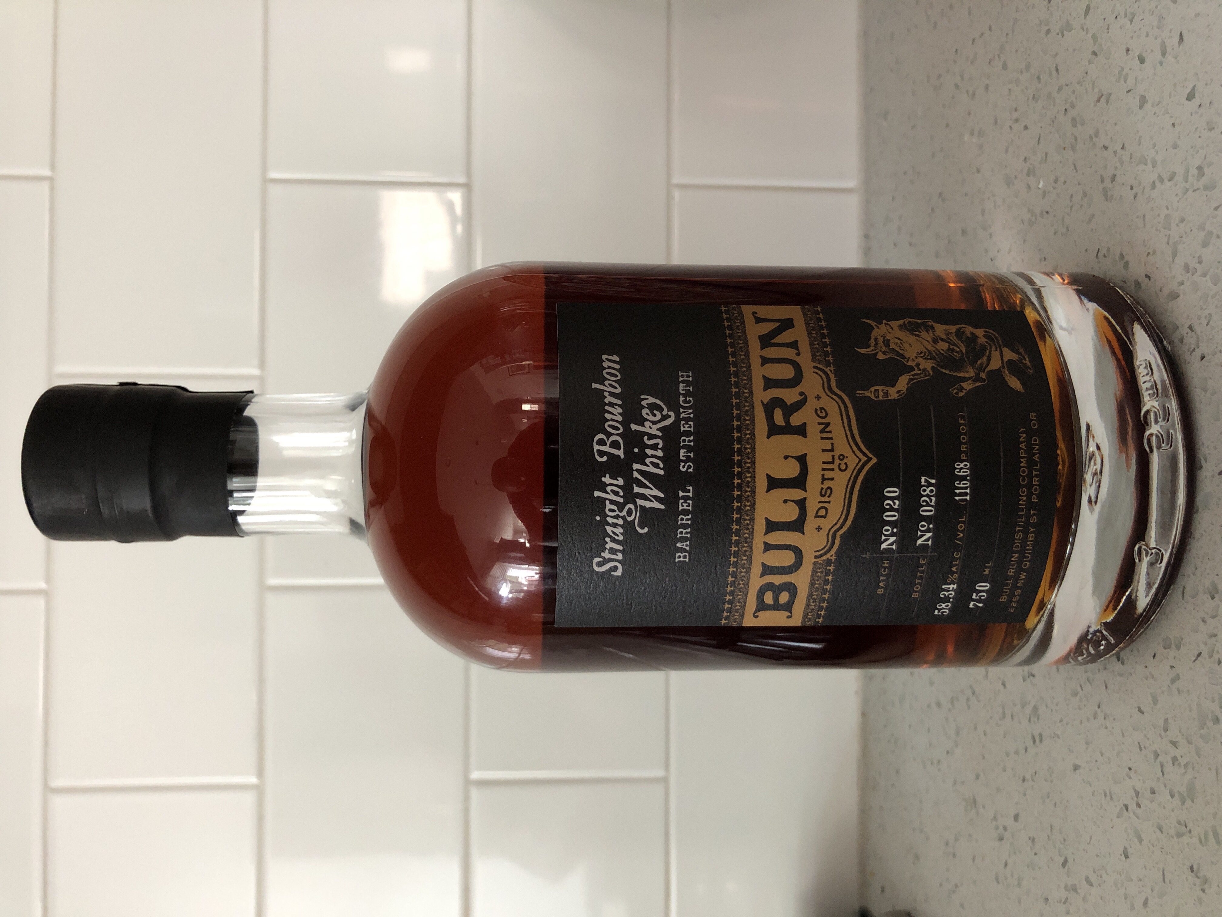 Bull Run Straight Bourbon Whiskey Barrel Strength