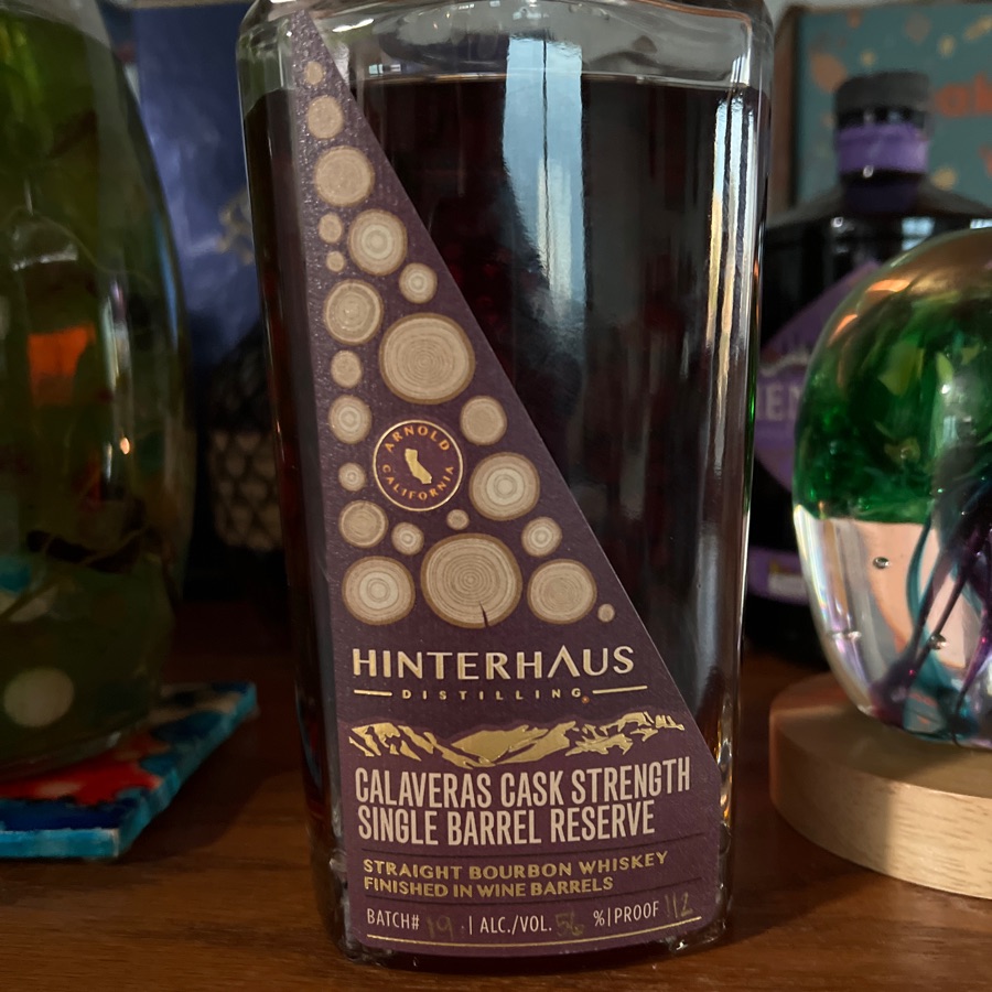 calaveras cask strength single barrel reserve
