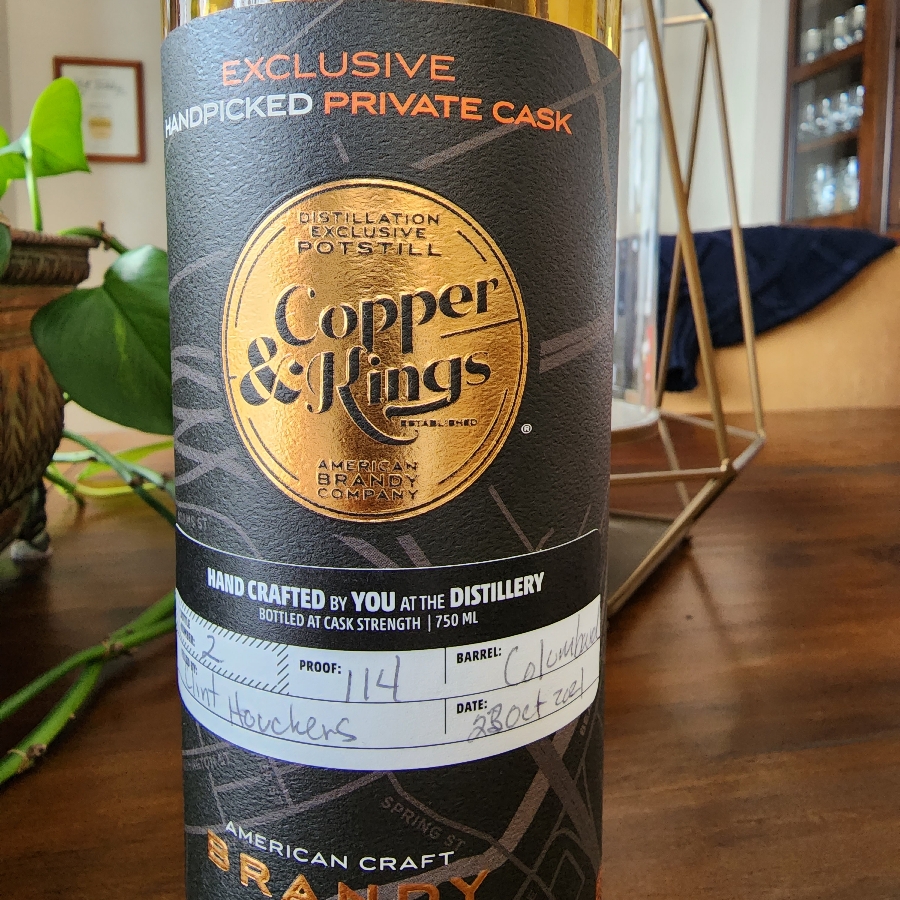 Copper&Kings Handpicked Private Cask Bottled by Clint Houchens October 2021