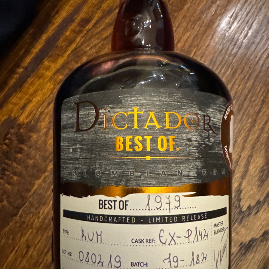 Dictador Best Of 1979 - Ex-PA42 cask bottle 22/300 - Misty & Jamie Farris pick from Lincoln Road