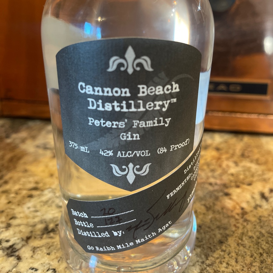 Cannon Beach Distillery: Peters' Family Gin