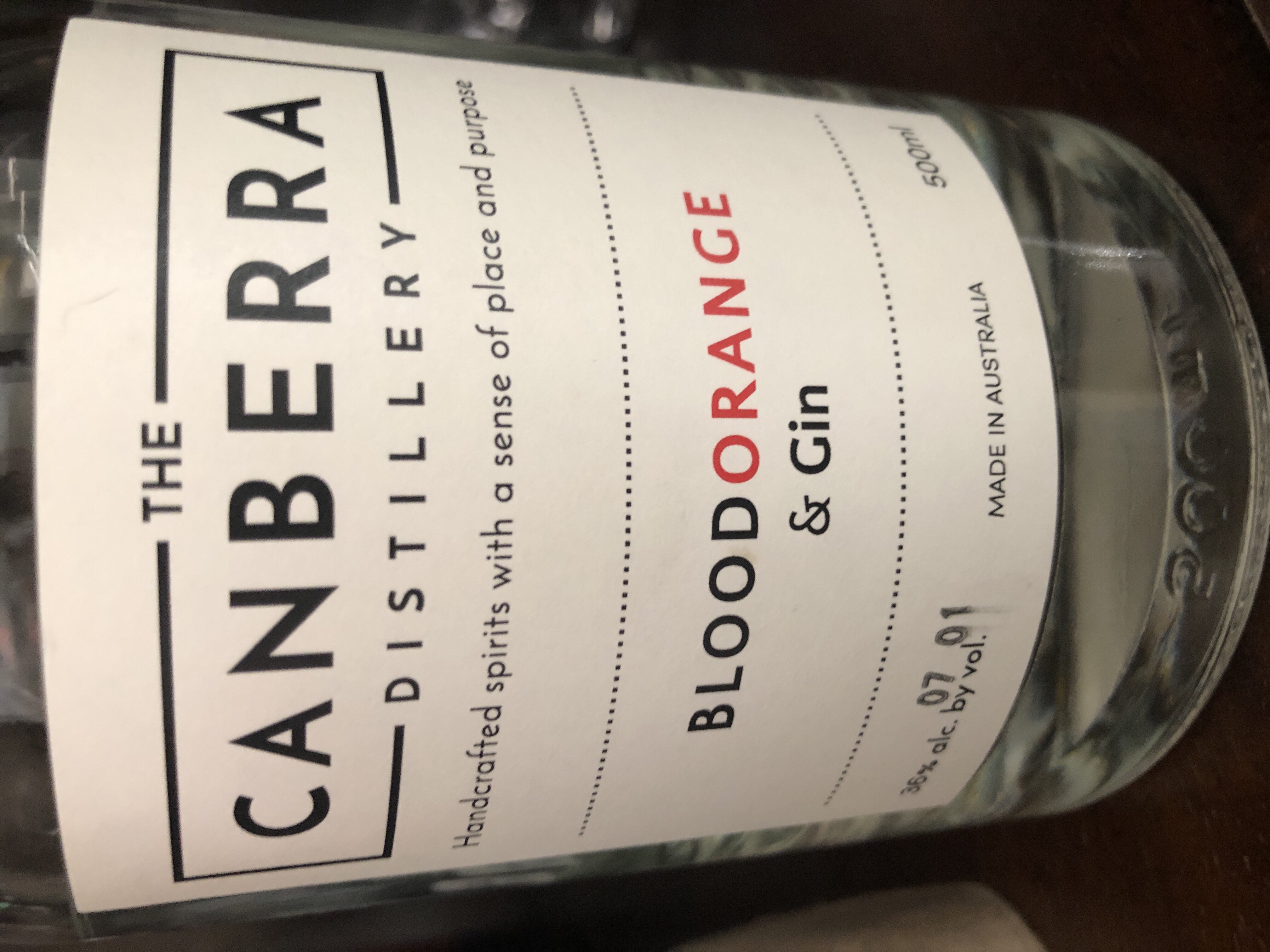 The Canberra Distillery Blood Orange and Gin