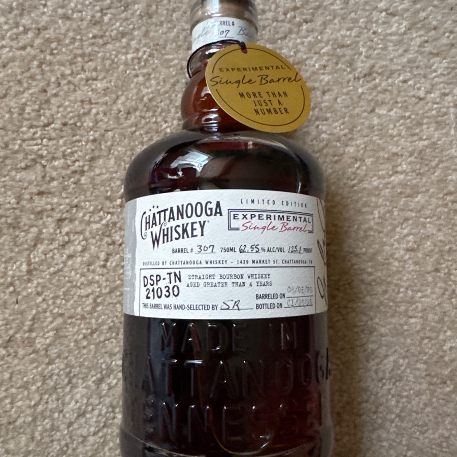 Chattanooga Whiskey Experimental Single Barrel, Barrel #307, Straight Bourbon Whiskey