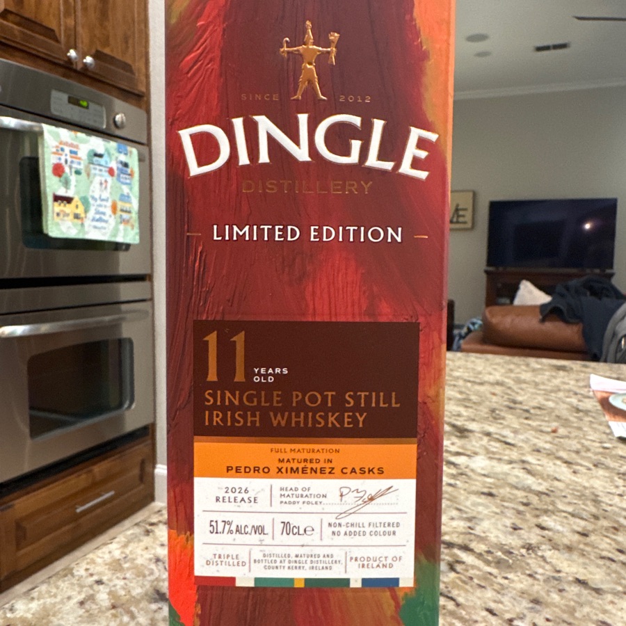 Dingle limited edition, 11 year-old single pot still Irish whiskey full maturation in Pedro Jimenez tasks 2026 release