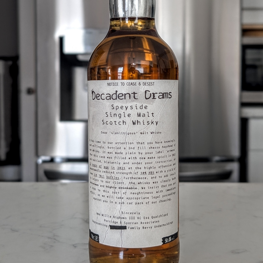 Decadent Drams Glenlitigious (Glenfarclas) 2012 12 Year Single Malt Scotch Whisky
