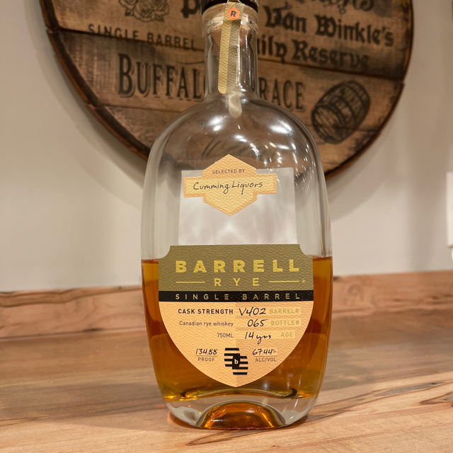 Barrell Rye Single Barrel Cask Strength Barrel v402 Cumming Liquors