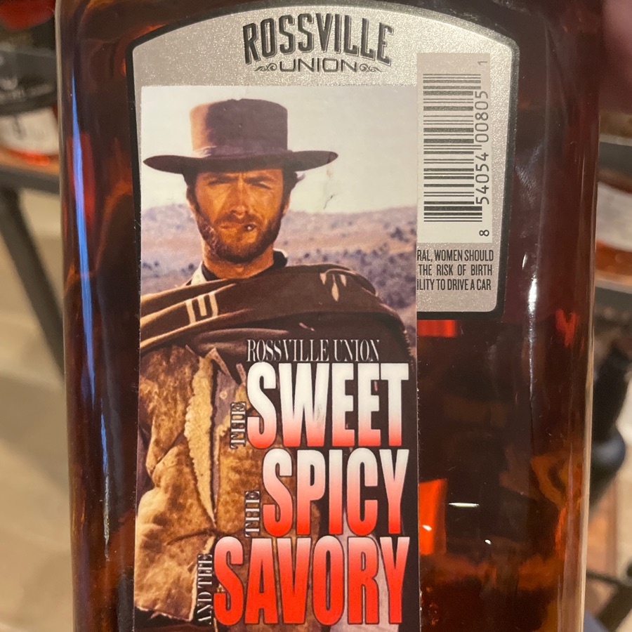 Rossville Union straight rye whiskey barrel select - the sweet, the spicy, the savory