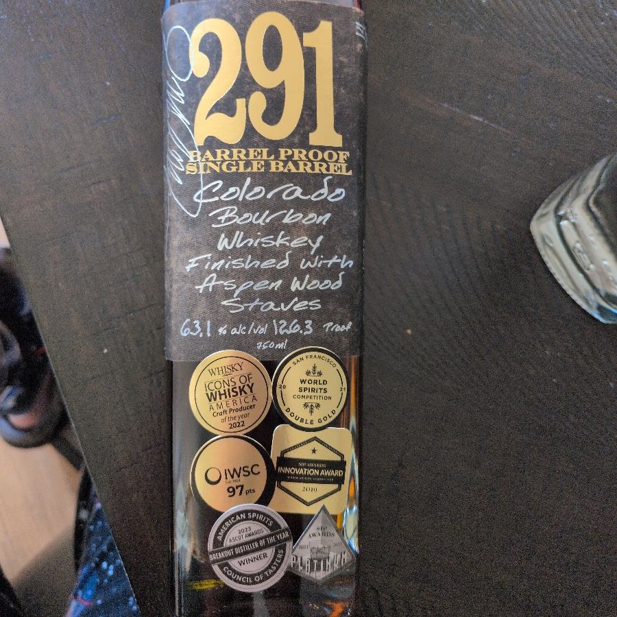 291 CO Bourbon Barrel Proof Singlr Barrel #1093