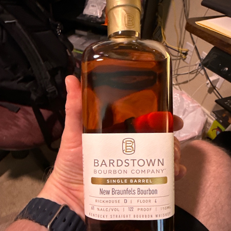 Bardstown Bourbon Company Single Barrel New Braunfels Bourbon Kentucky Straight Bourbon Whiskey Barrel Strength