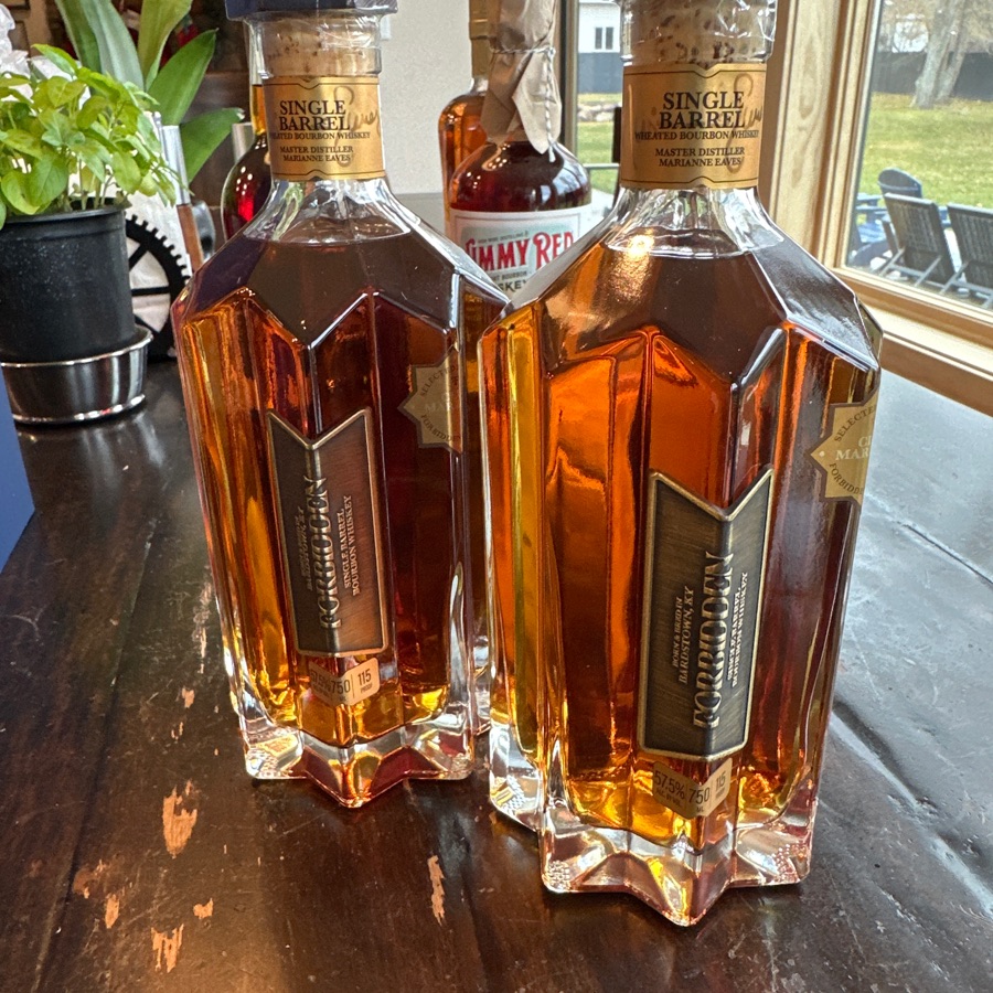 Forbidden Single Barrel Wheated Bourbon Whiskey Selected by Club Marzipan