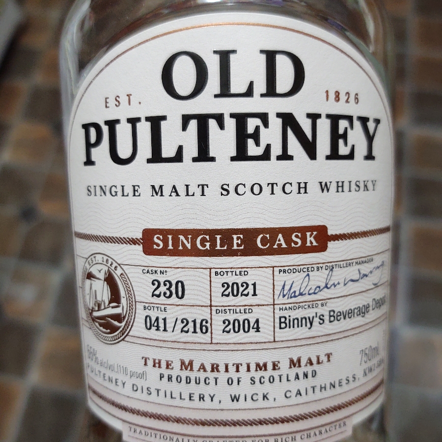 Old Pulteney 17 year single cask