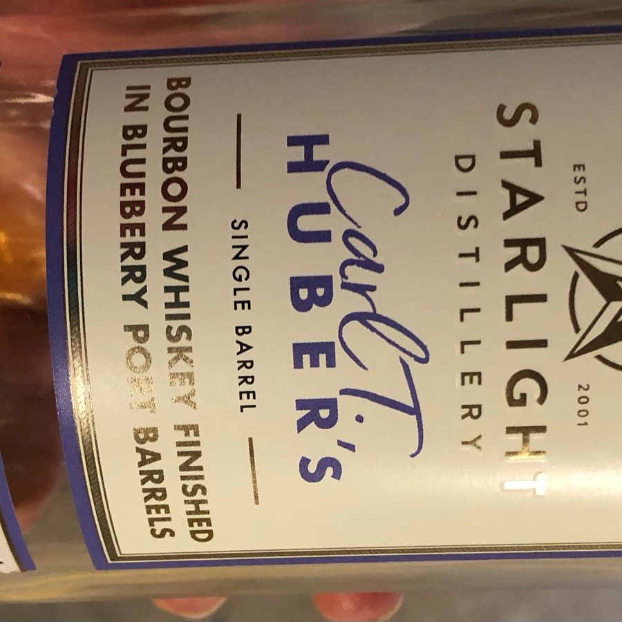 Starlight Carl T. Huber's Bourbon Whiskey Finished in Blueberry Port Barrels