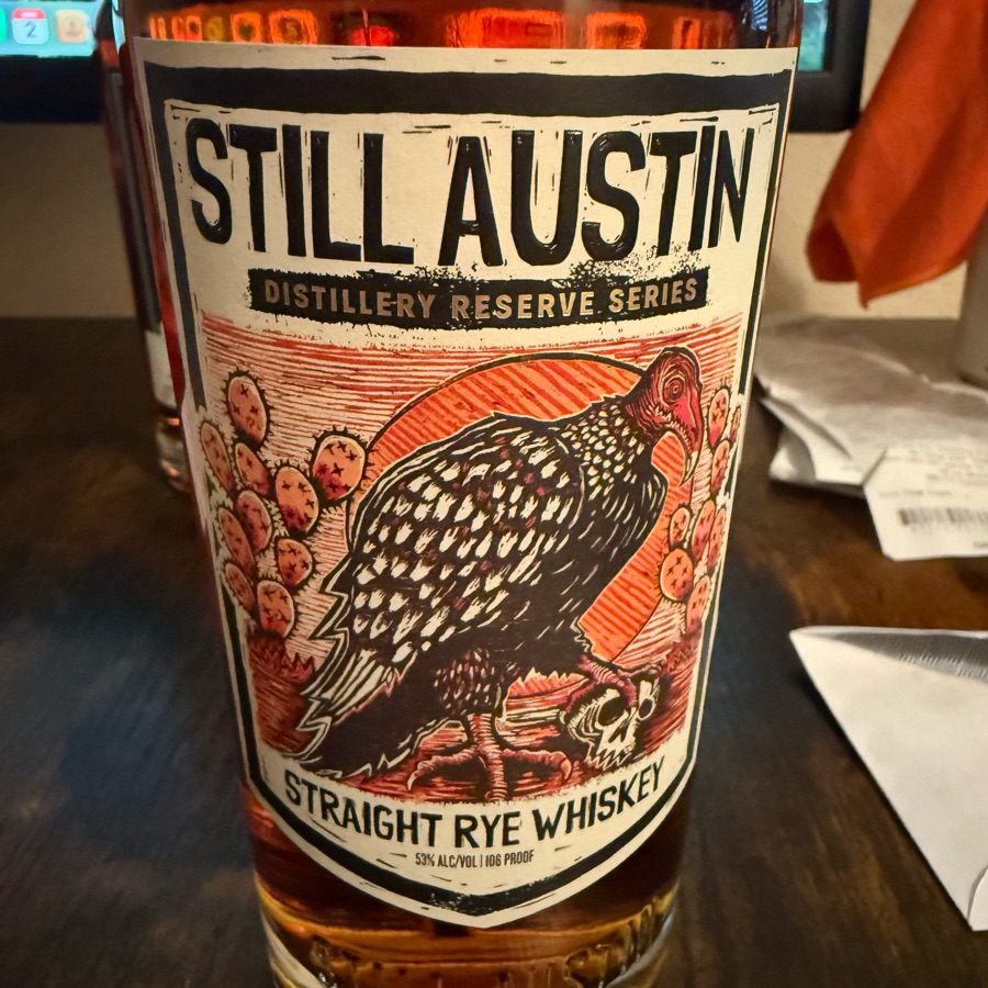 Still Austin Distillery Release Series Straight Rye Whiskey