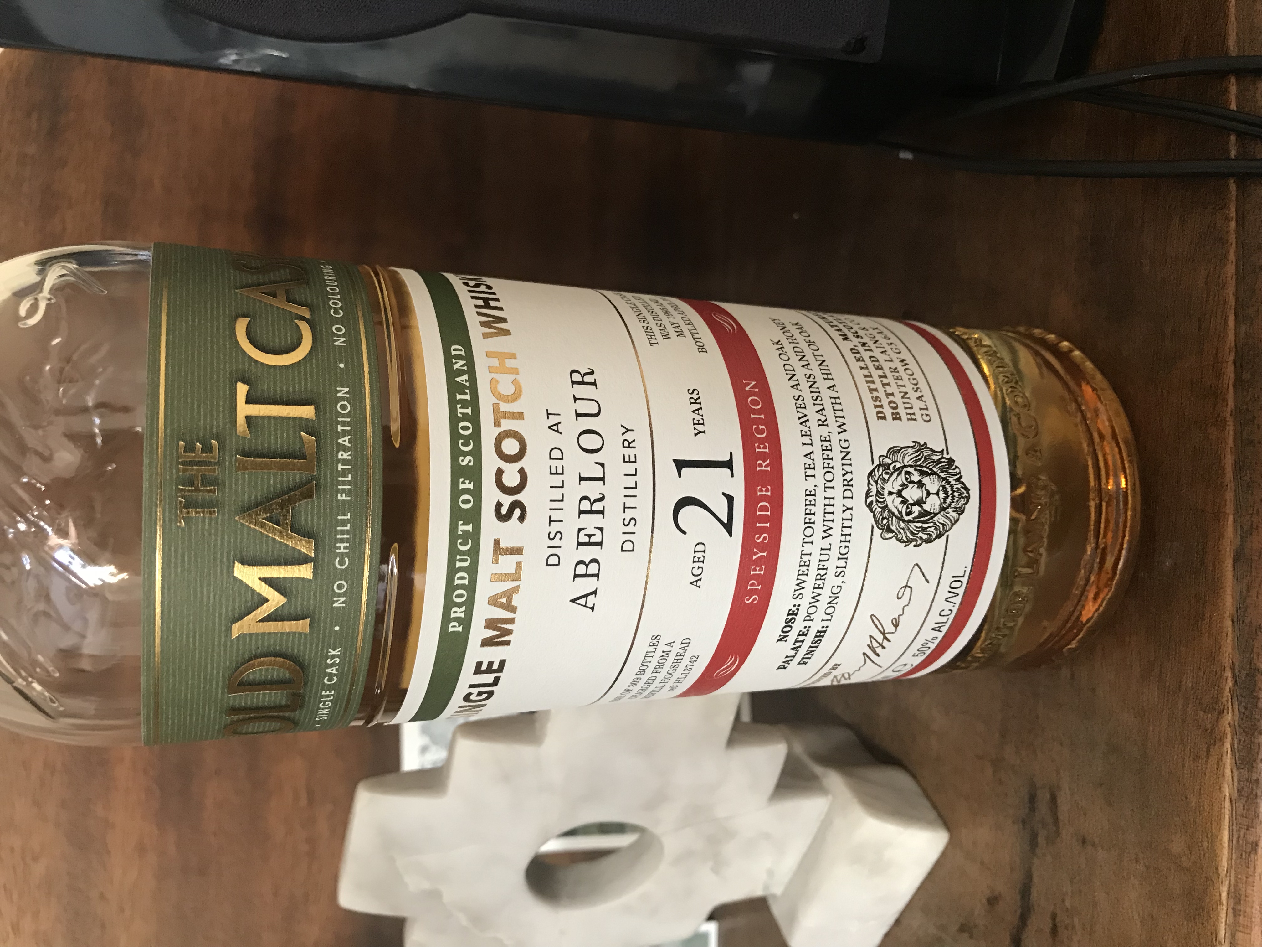 Aberlour 1995 21 Year Old Malt Cask (Hunter Laing)