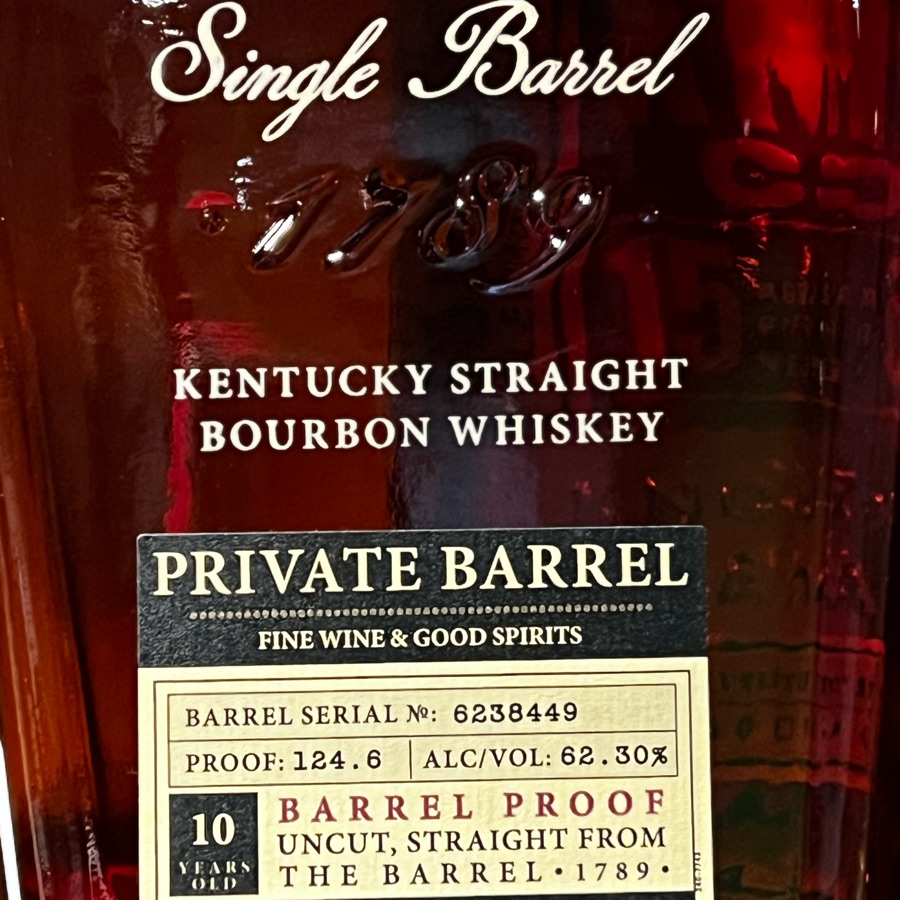 Elijah Craig Single Barrel Fine Wine and Good Spirits 10 year Barrel #6238449
