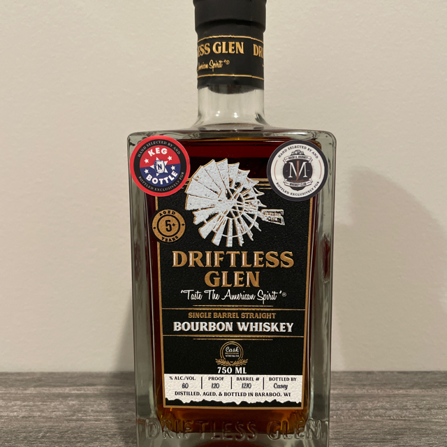 Driftless Glen Single Barrel Cask Strength Straight Bourbon Whiskey (Mash & Journey-Black Forest Bugaboo)