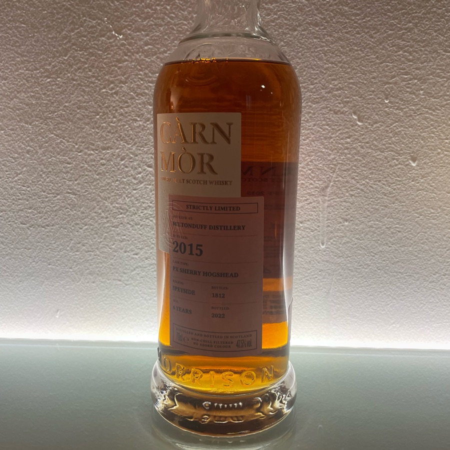 Miltonduff Carn Mor 2015/2022 6 Year old PX Sherry