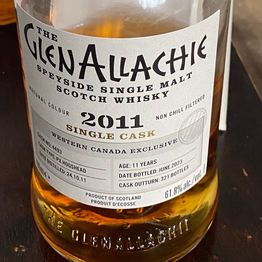 2011 Single Cask Glen Allachie Cask No. 4493