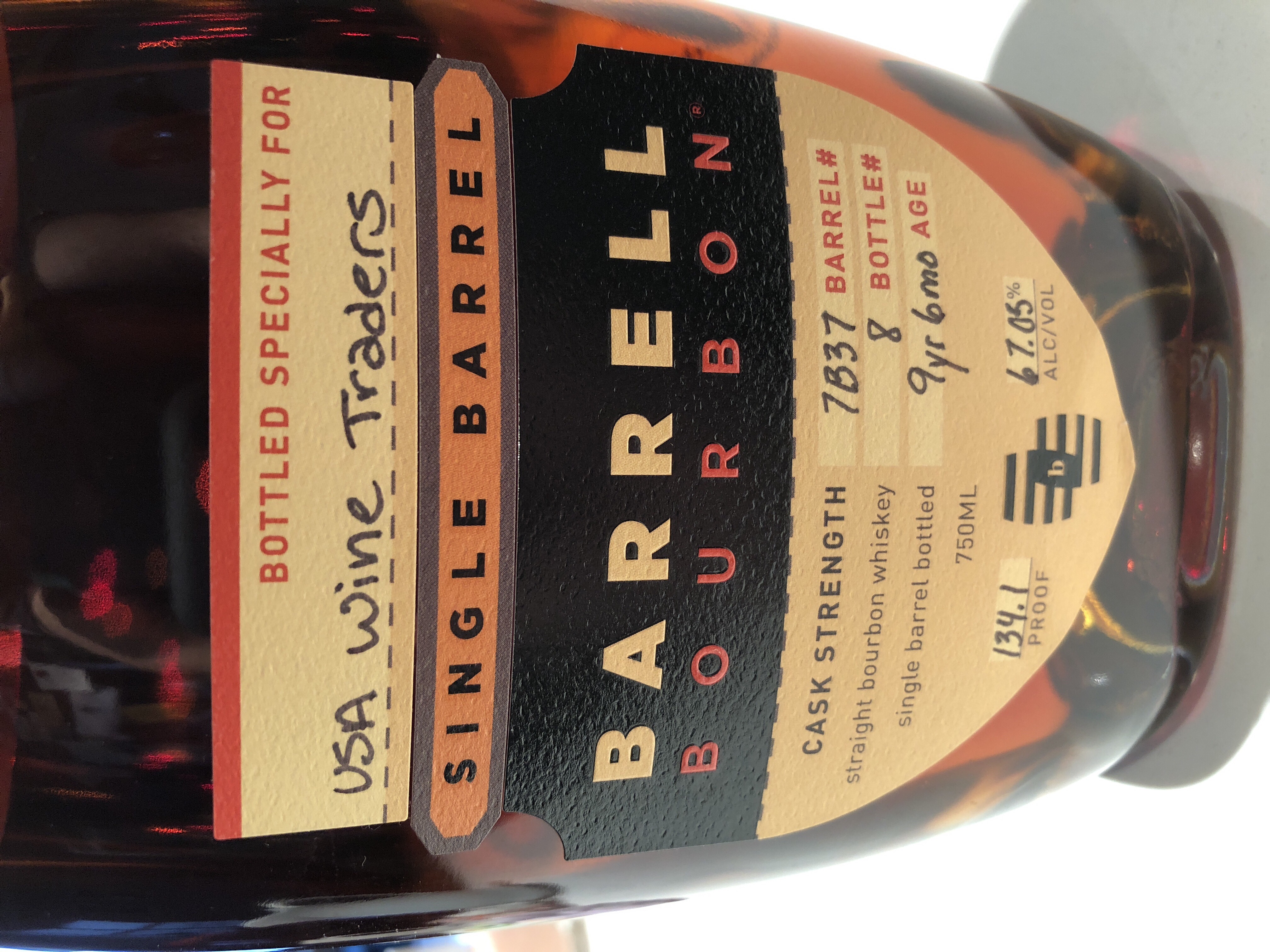 Barrell Bourbon Single Barrel #7B37 (USA Wine Traders)