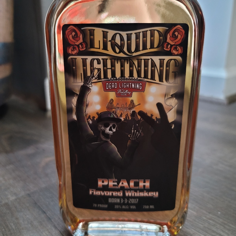 Dead Lightning Distillery Peach Flavored Whiskey
