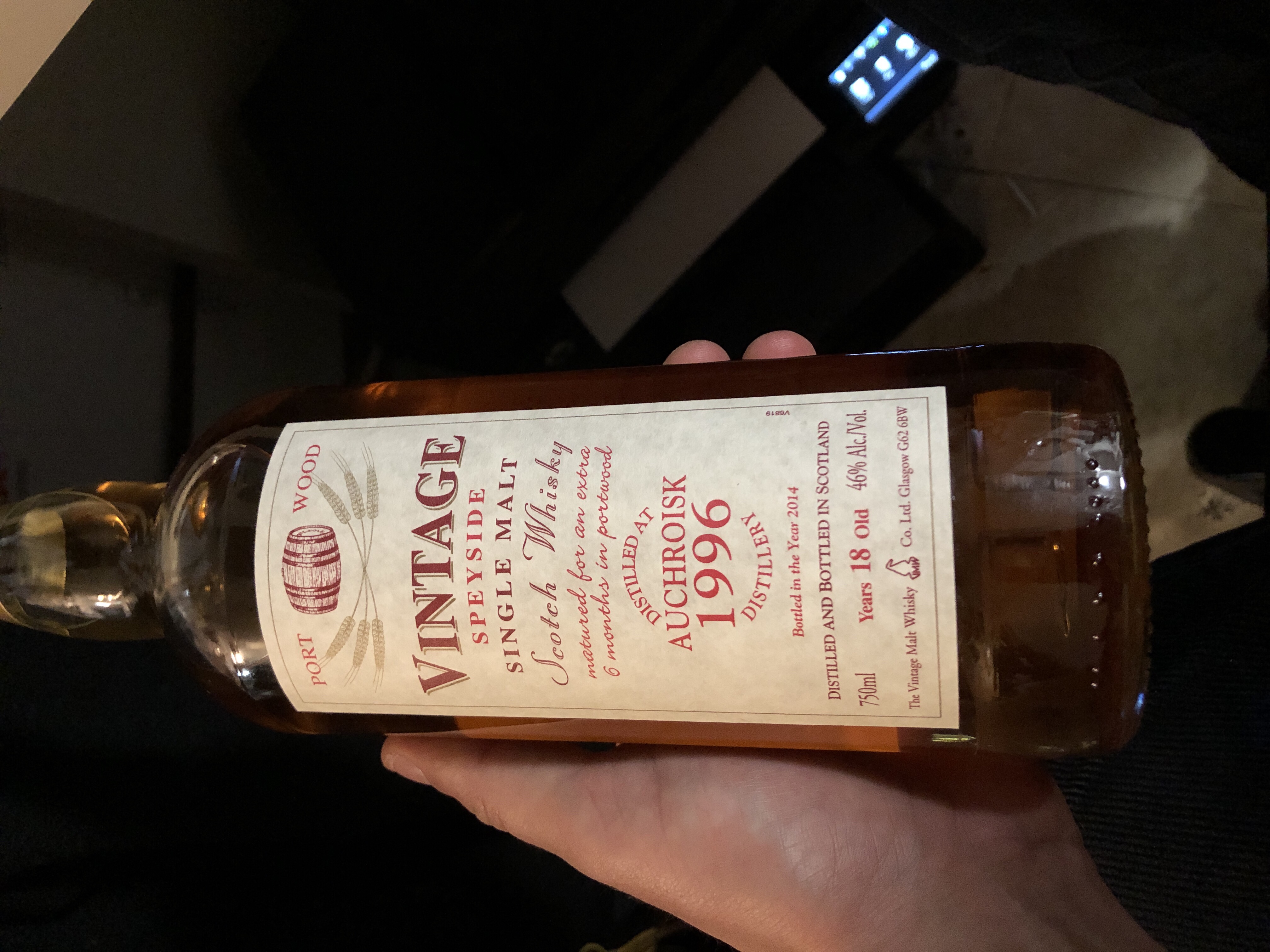 Auchroisk 18yr port wood scotch