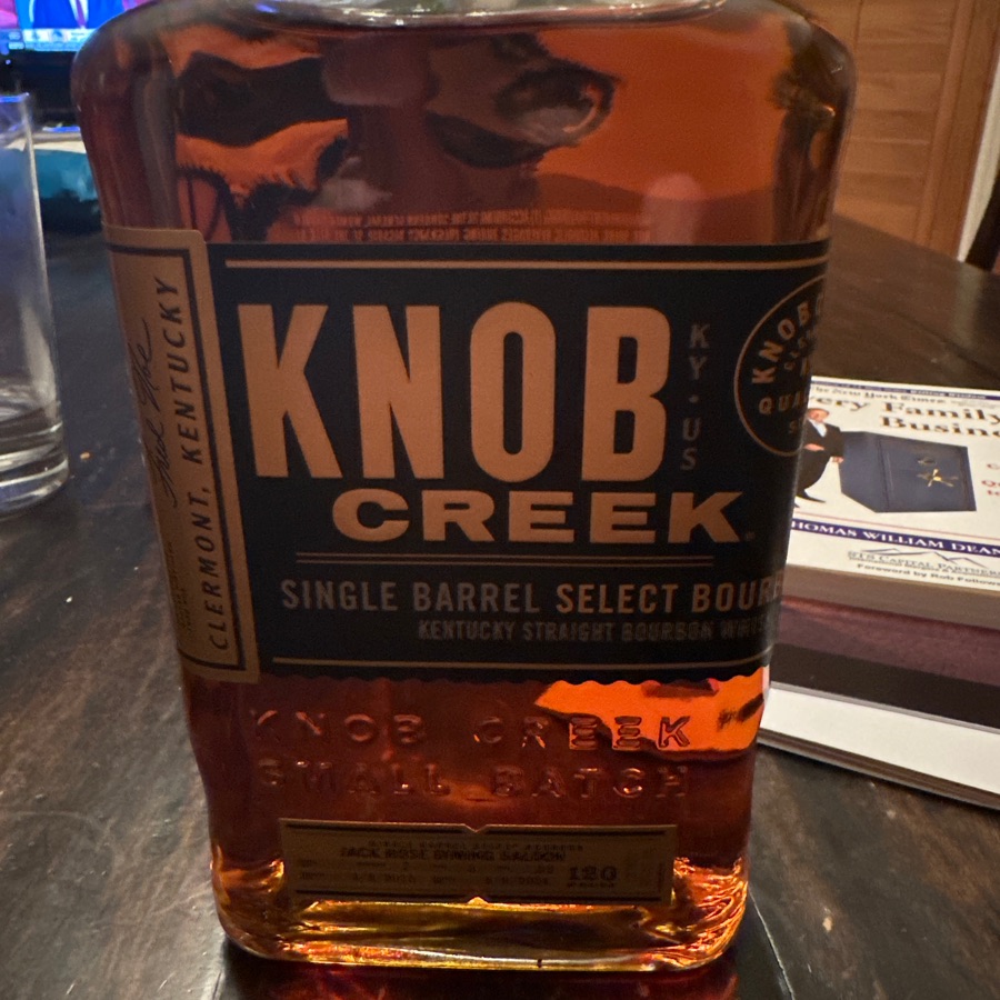 Knob Creek Single Barrel Select Bourbon (Jack Rose Lumbersnack)