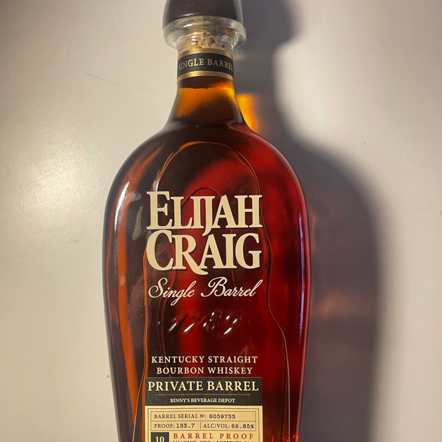 Elijah Craig Barrel Proof Private Barrel (Binny's)