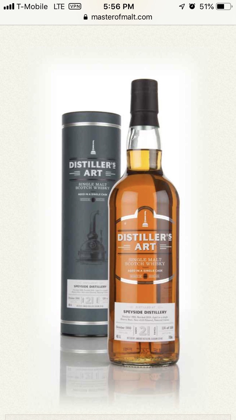 1995 Craigellachie 21 Year Old (Distiller's Art)
