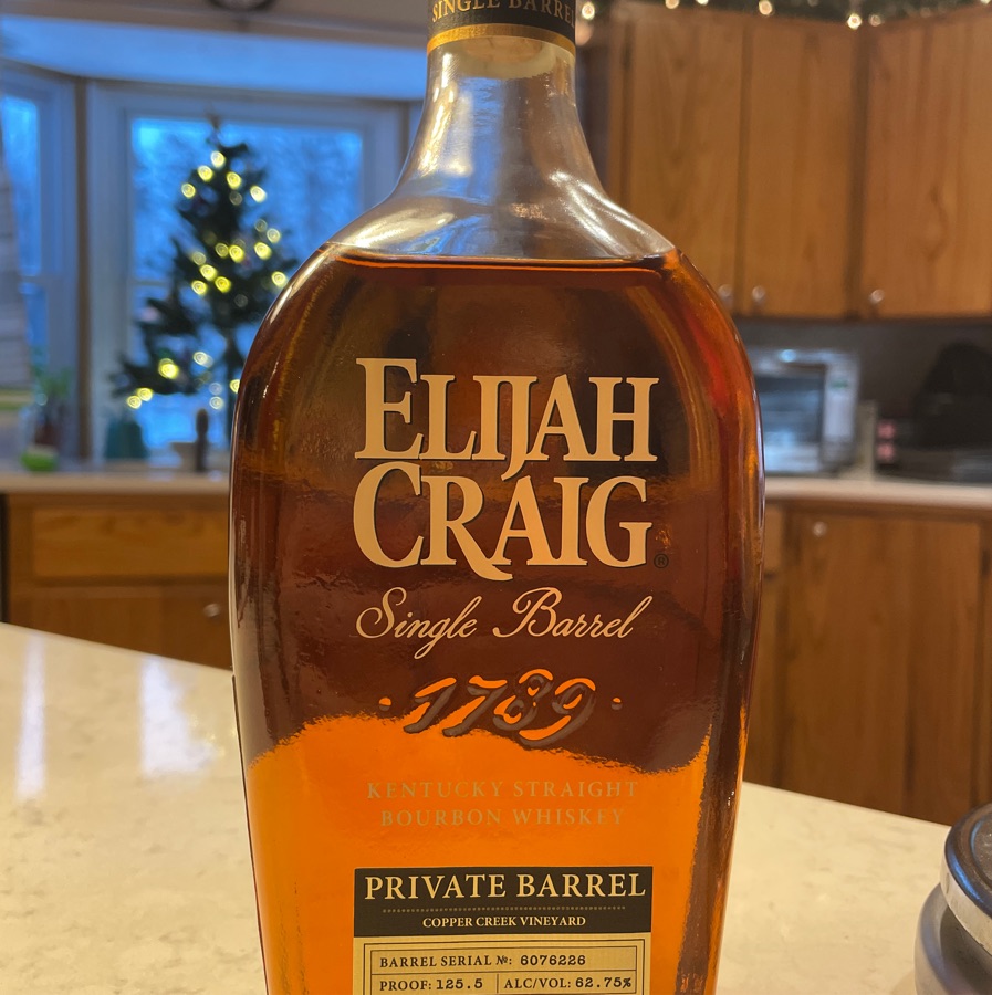 Elijah Craig Private Barrel Copper Creek Vinyard