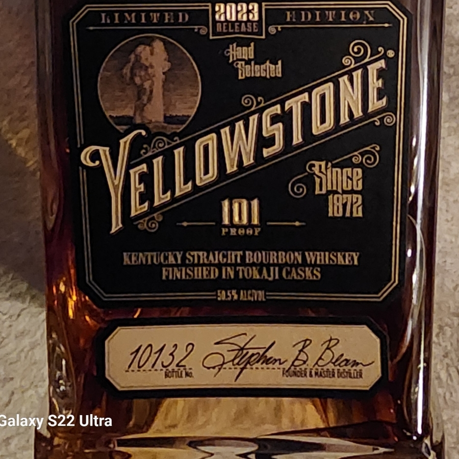 Yellowstone 101 Kentucky Straight Bourbon Whiskey 2023 ( Hand Selected Finished In Tokaji  Casks Hand Picked Limited Edition Bottle No. 10132)