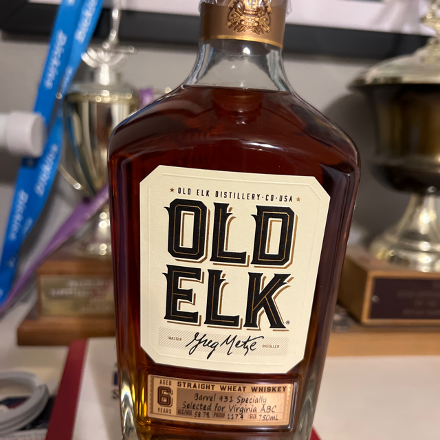 Old Elk Straight Wheat Whiskey- VA ABC Barrel 431