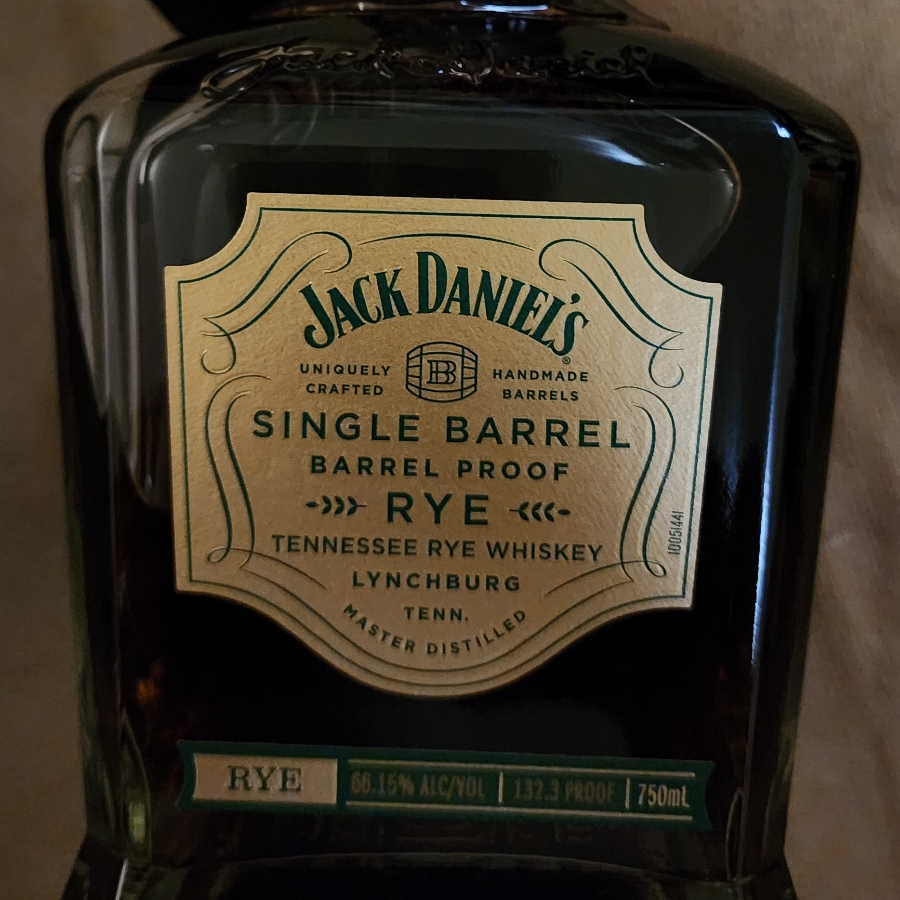 Jack Daniel's Single Barrel  Barrel Proof Rye, Justin's House Of Bourbon  RB 101 Barrel House:2-18,Barrel No:23-23619, Bottling Date: 2/14/24