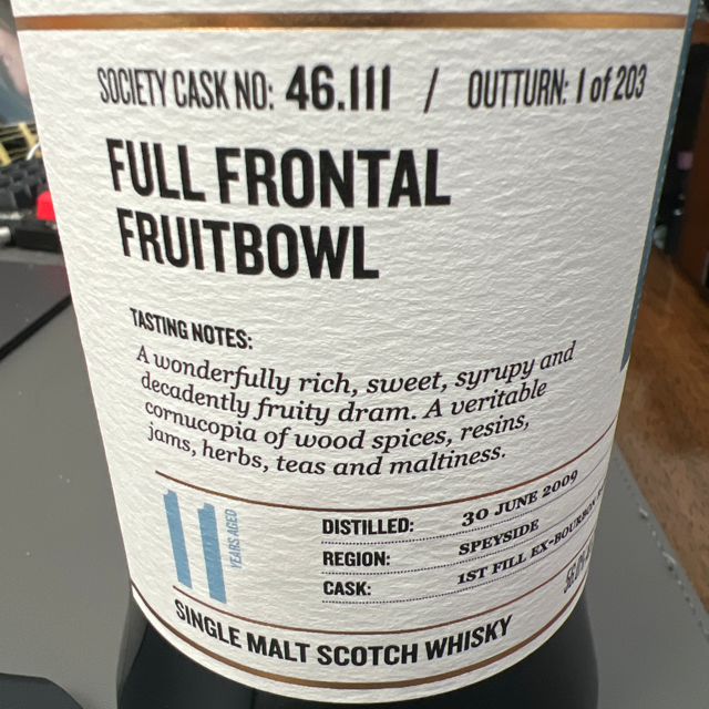SMWS 46.111 ("Full Frontal Fruitbowl")