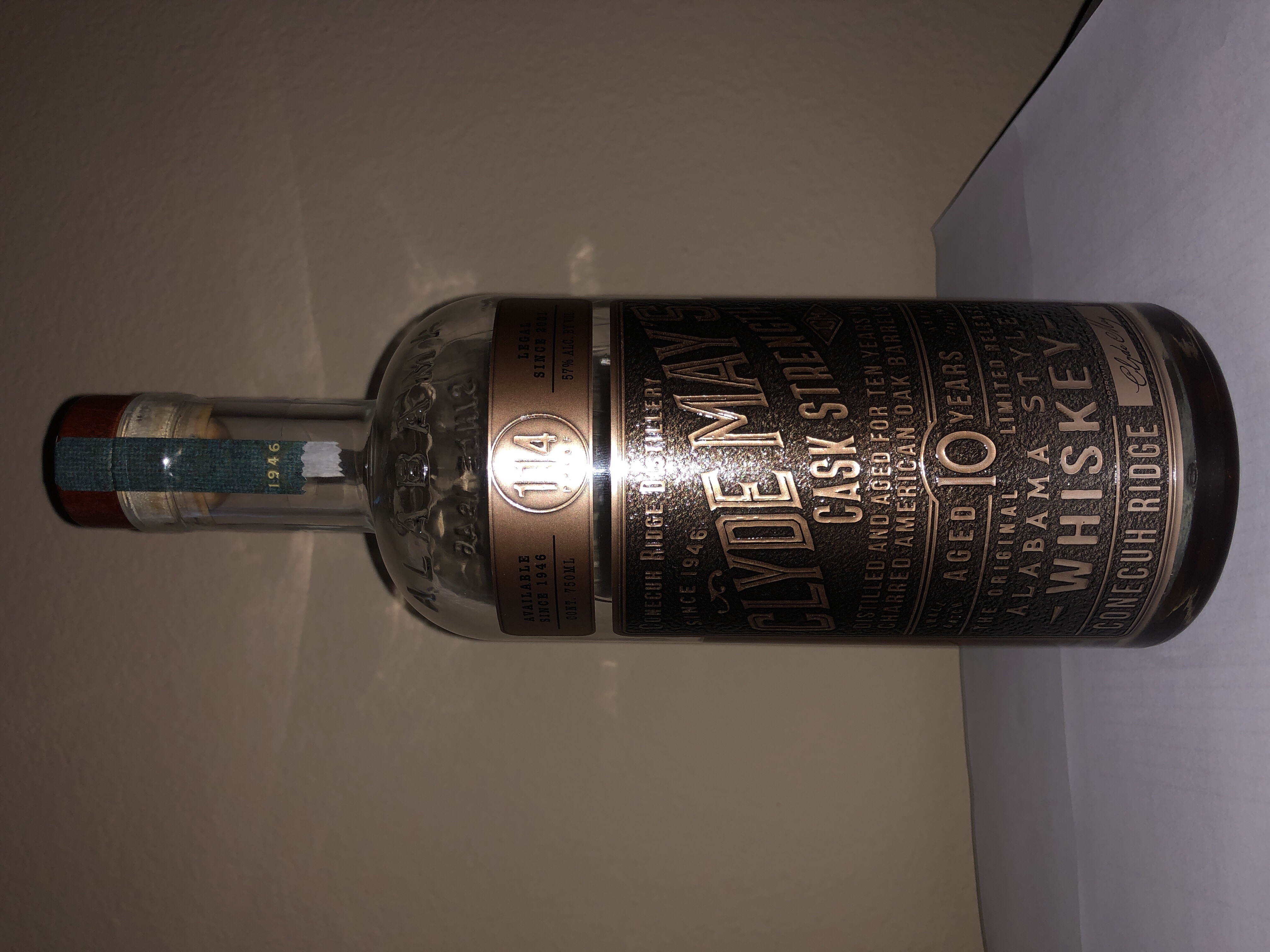 Clyde May's 10 Year Cask Strength Alabama-Style Whiskey