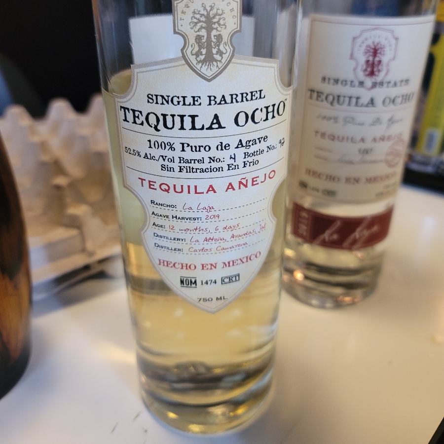 Tequila Ocho Añejo Single Barrel La Laja 2019