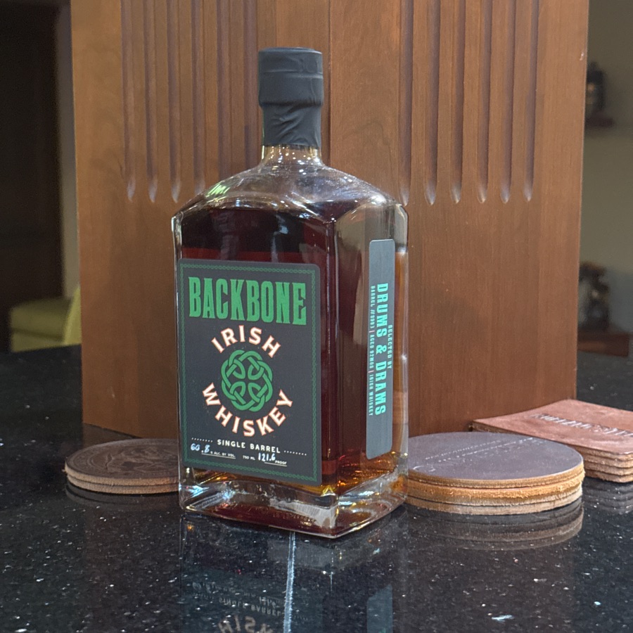 Backbone Irish Whiskey Single Barrel (Drums & Drams Barrel #S993)