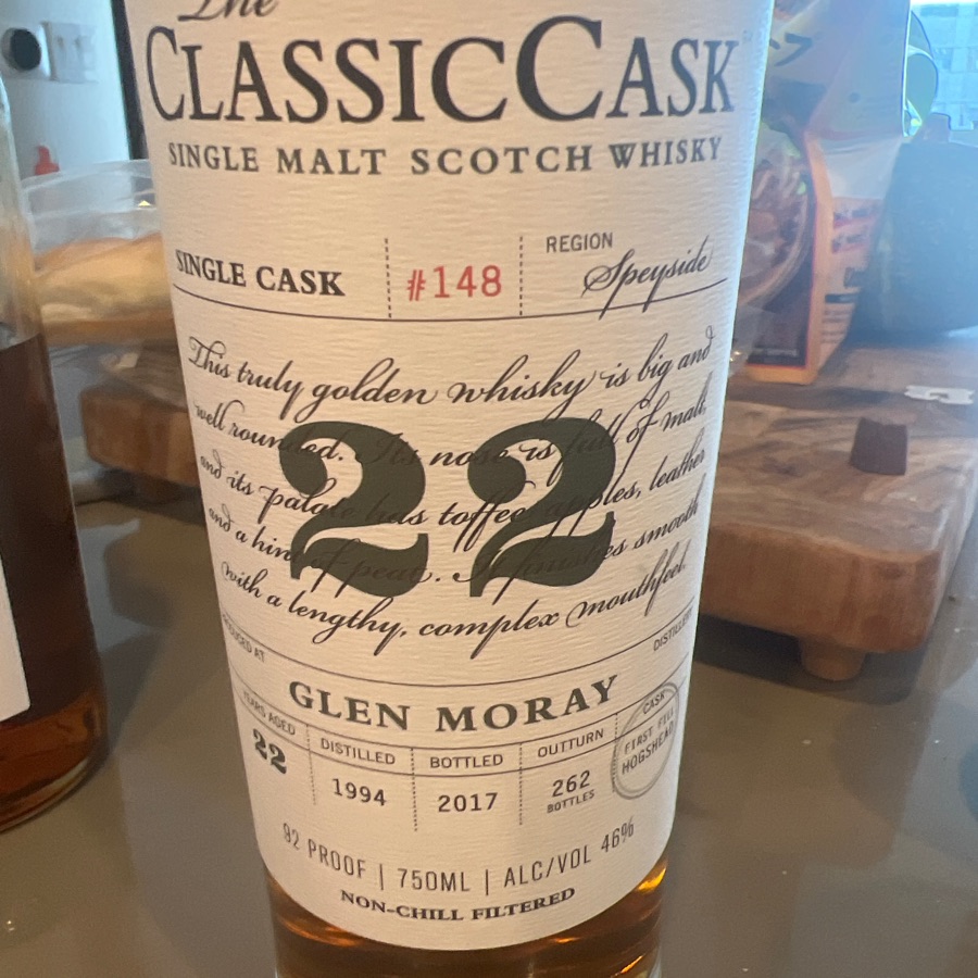 classiccask Glen Moray 22 Yr